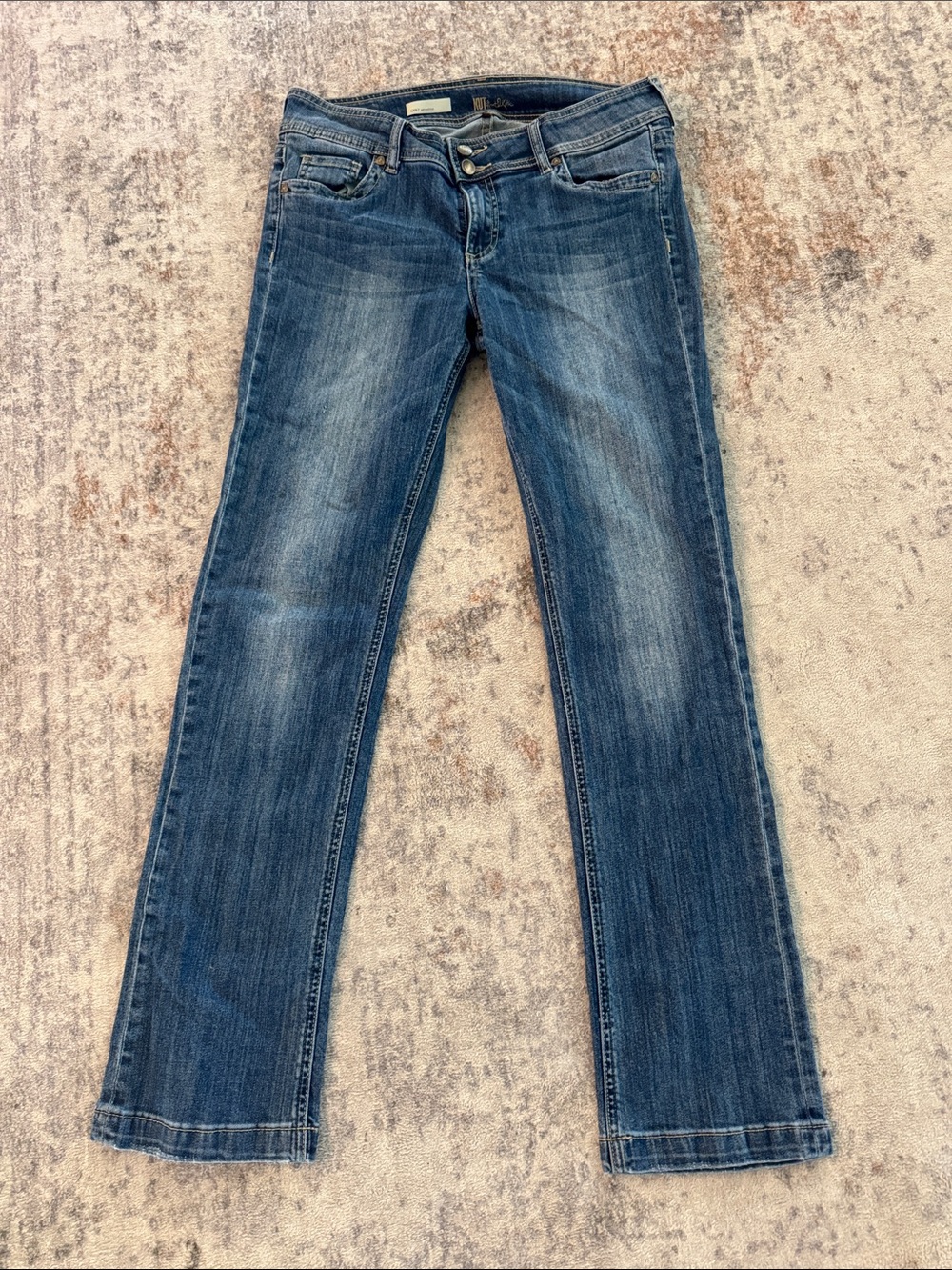 Kut from the Kloth Women's Medium Blue Straight-Leg Jeans Carly Matchstick
